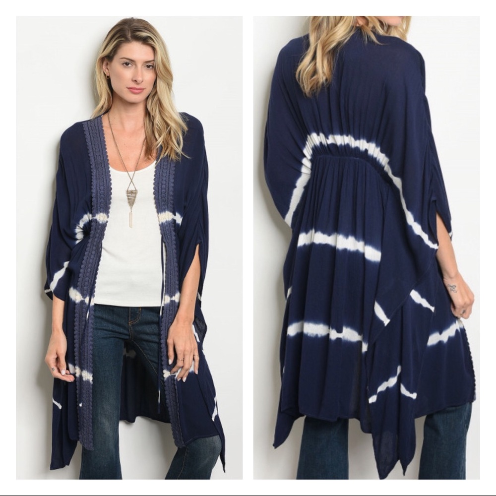 SALES ❗️Navy White Stripe Kimono